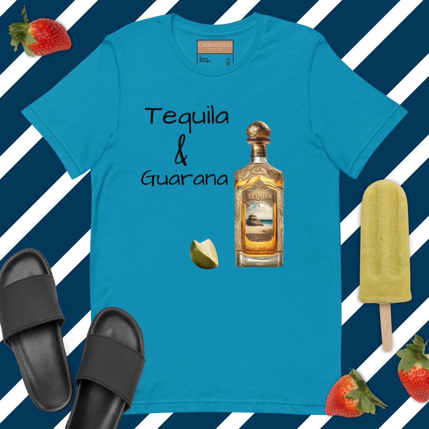 T-Shirt con stampa "Tequila & Guaranà"